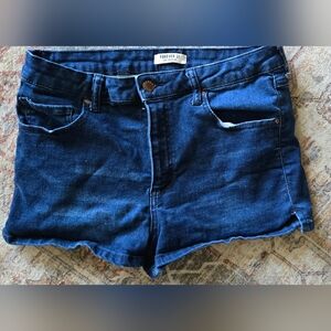 Forever 21 Womens Blue Jean Shorts Classic Style Y2k Size 30